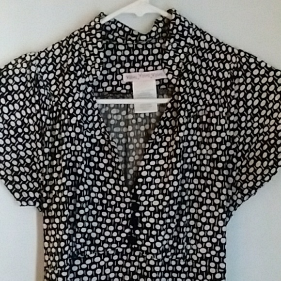 A-line Dotted B&W Dress - Picture 4 of 5